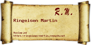 Ringeisen Martin névjegykártya